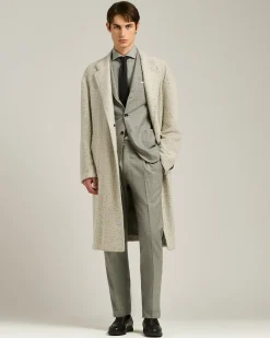 ANTHRACITE FLANNEL SHIRT IN COTTON, SILK AND CASHMERE