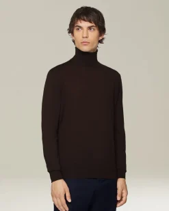 BLUE DIAMOND POLO NECK TOP