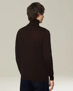 BLUE DIAMOND POLO NECK TOP