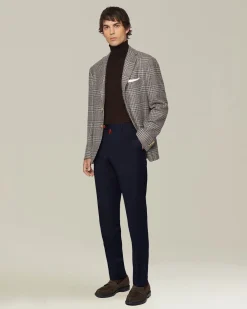 BLUE DIAMOND POLO NECK TOP