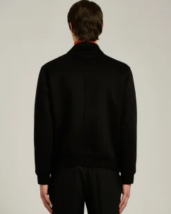 BOMBER IN PURE BLACK CASHMERE