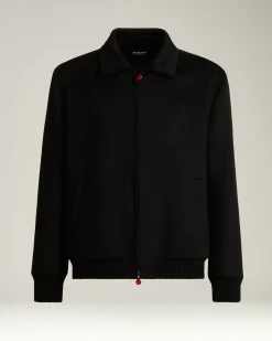 BOMBER IN PURE BLACK CASHMERE