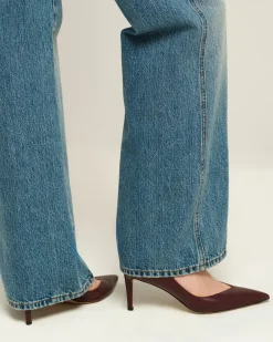 BURGUNDY LEATHER PUMPS