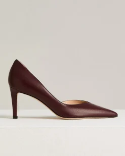 BURGUNDY LEATHER PUMPS