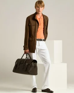 CALFSKIN BELT DARK BROWN CALFSKIN LEATHER