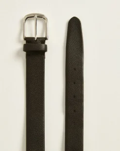 CALFSKIN BELT DARK BROWN CALFSKIN LEATHER