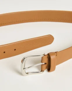 CALFSKIN BELT OCHRE YELLOW