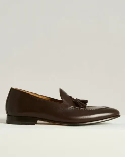 CALFSKIN TASSEL LOAFER DARK BROWN