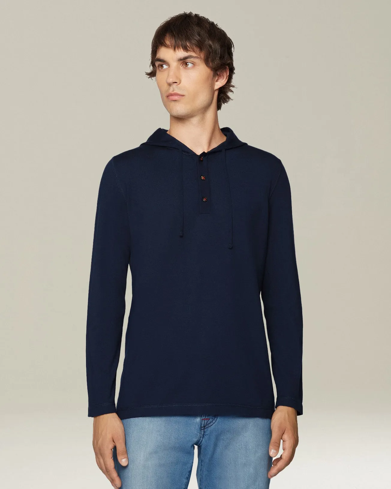 CASHMERE AND SILK HOODED TOP