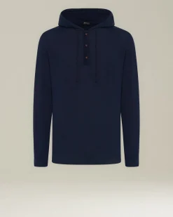 CASHMERE AND SILK HOODED TOP