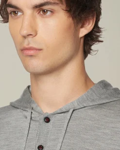 CASHMERE AND SILK HOODED TOP