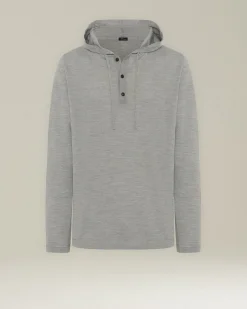 CASHMERE AND SILK HOODED TOP