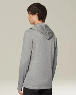 CASHMERE AND SILK HOODED TOP