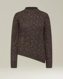 CASHMERE AND SILK JUMPER WITH BRAID