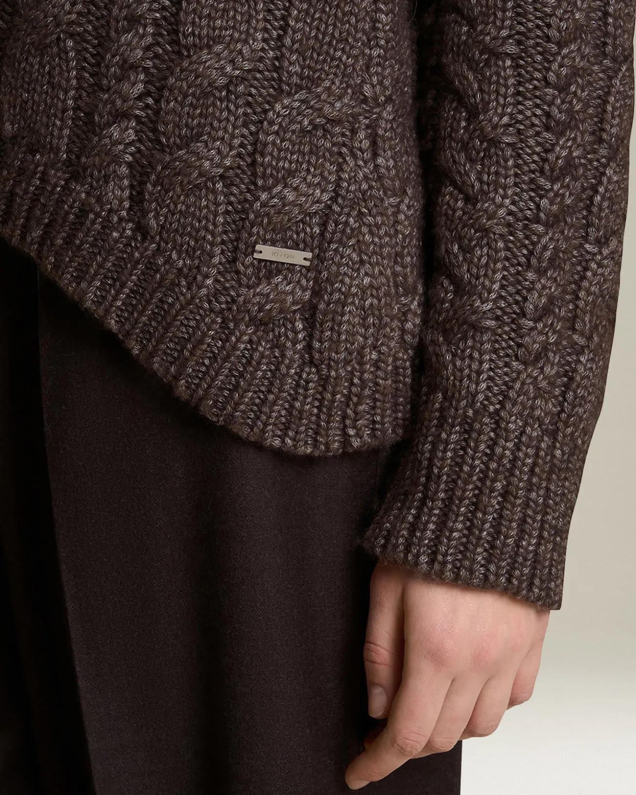 CASHMERE AND SILK JUMPER WITH BRAID