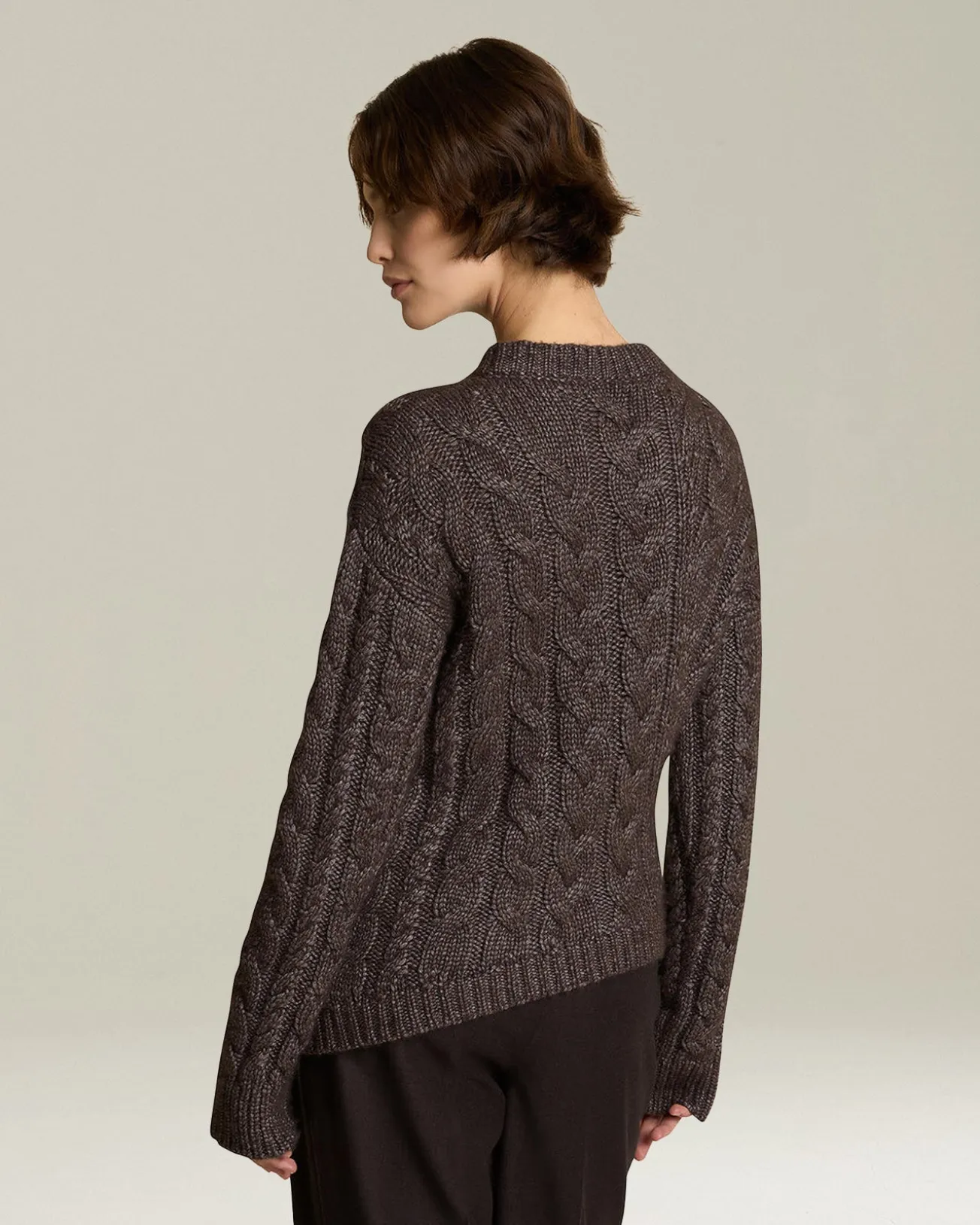 CASHMERE AND SILK JUMPER WITH BRAID