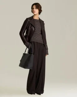 CASHMERE AND SILK JUMPER WITH BRAID