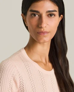 CASHMERE AND SILK OPENWORK SWEATER