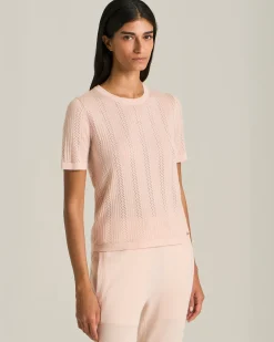 CASHMERE AND SILK OPENWORK SWEATER