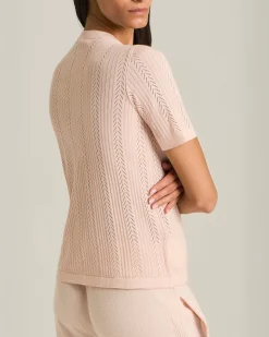 CASHMERE AND SILK OPENWORK SWEATER