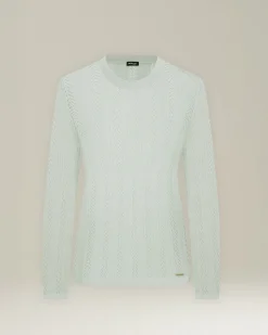 CASHMERE AND SILK OPENWORK SWEATER