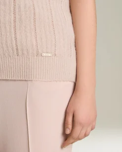 CASHMERE AND SILK PERFORATED JUMPER