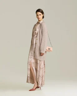 CASHMERE AND SILK RIBBED CARDIGAN