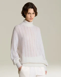 CASHMERE AND SILK RIBBED JUMPER