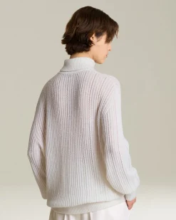 CASHMERE AND SILK RIBBED JUMPER