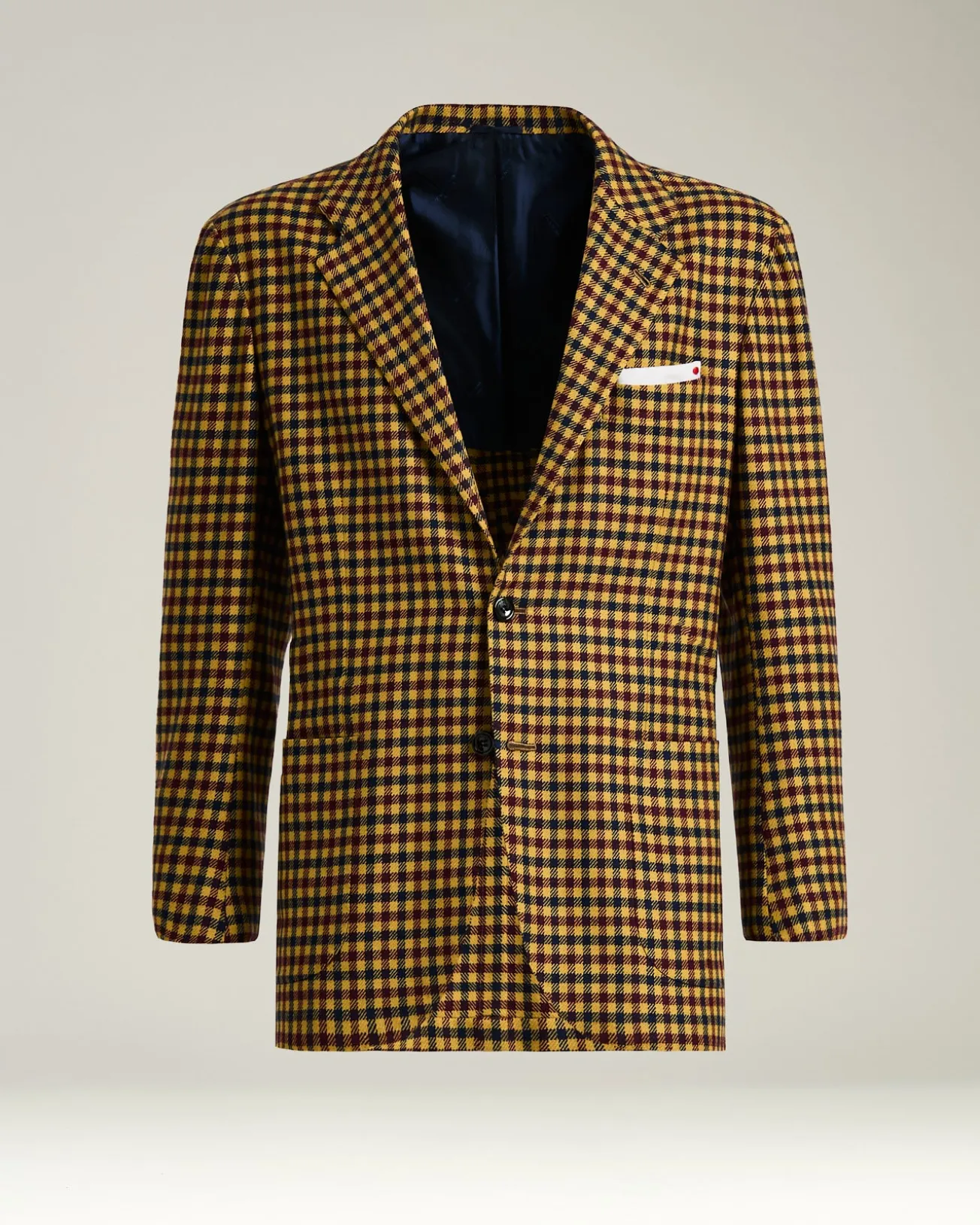 CASHMERE BLAZER WITH YELLOW MICRO-CHECK