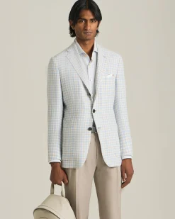 CASHMERE BLEND MICRO CHECK BLAZER