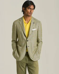 CASHMERE BLEND MICRO CHECK BLAZER