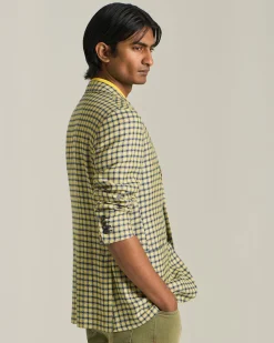 CASHMERE BLEND MICRO CHECK BLAZER