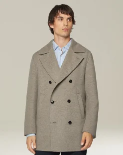 CASHMERE BLEND PEA COAT