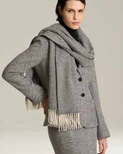 CASHMERE HERRINGBONE SCARF