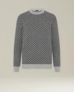 CASHMERE JUMPER WITH JACQUARD PATTERN