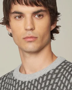 CASHMERE JUMPER WITH JACQUARD PATTERN