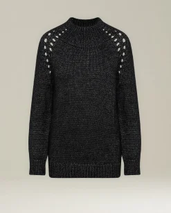 CASHMERE JUMPER WITH PERFORATED DETAILING