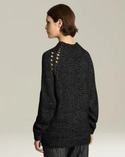 CASHMERE JUMPER WITH PERFORATED DETAILING