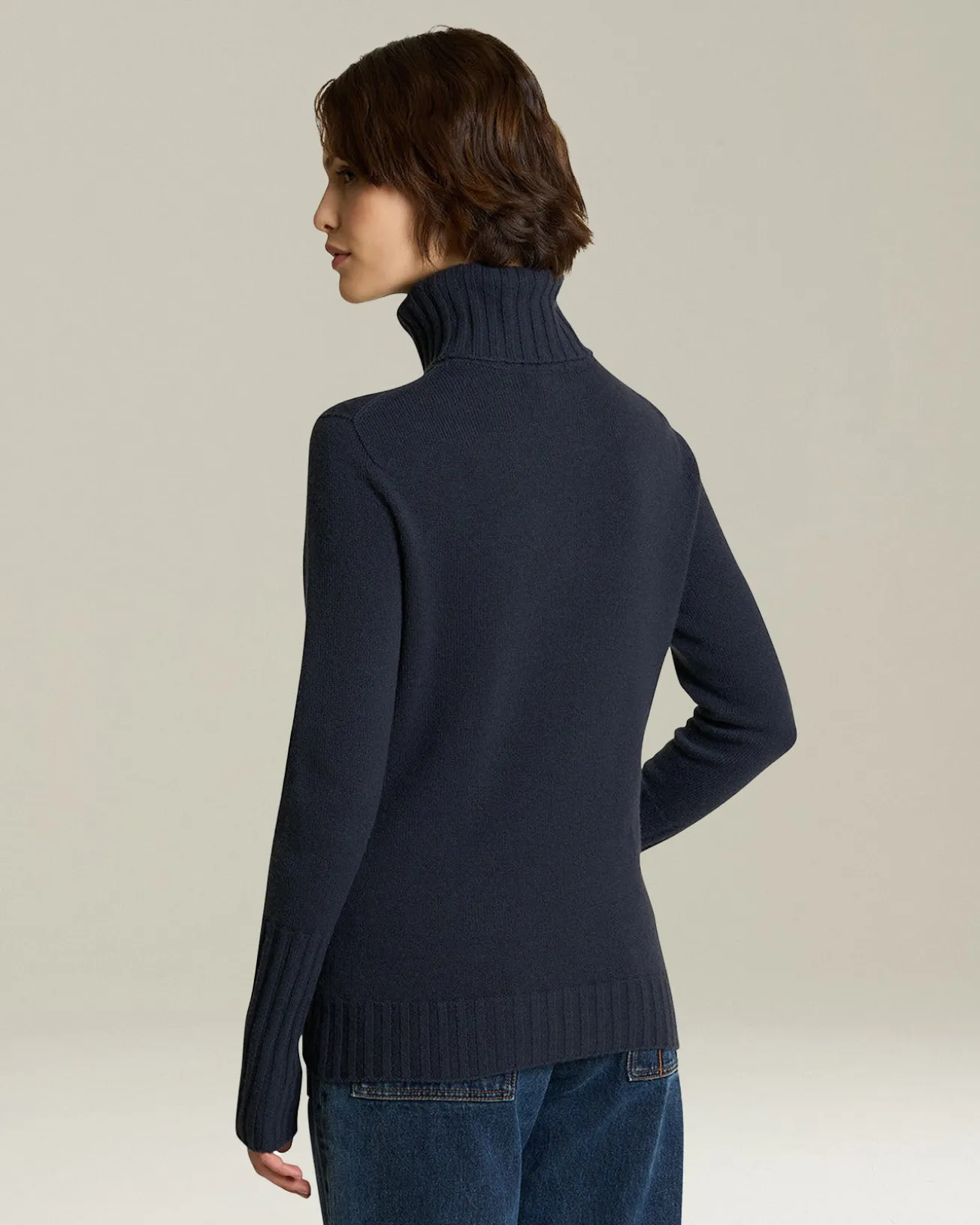 CASHMERE POLO NECK JUMPER