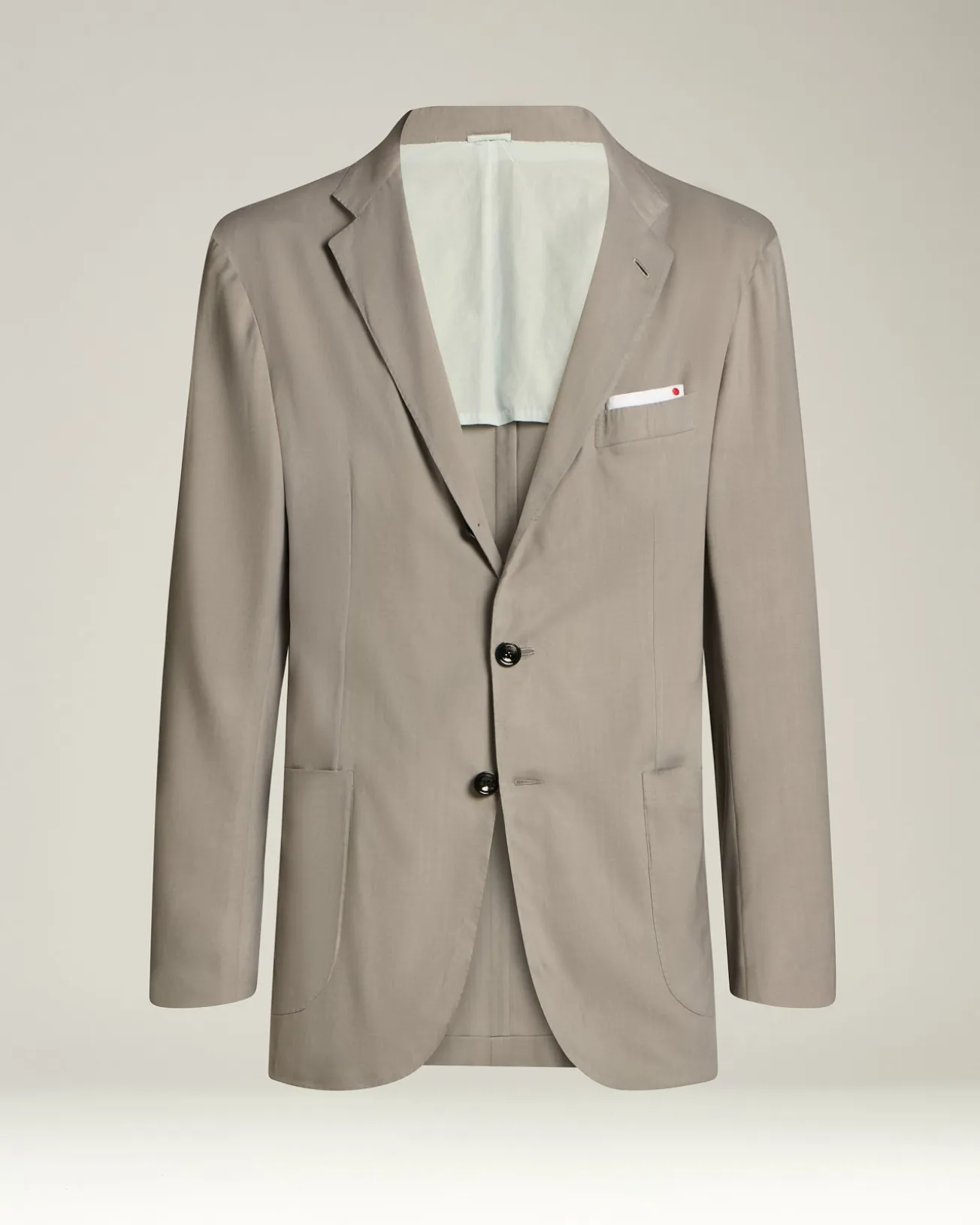 CASHMERE SINGLE-BREASTED JACKET IN MEDIUM GREY