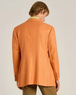 CASHMERE, WOOL, SILK AND LINEN BLEND SINGLE-BREASTED JACKET