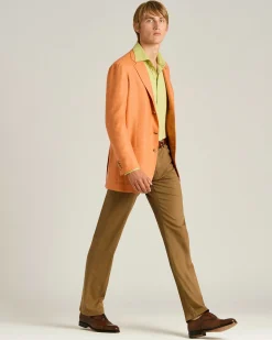 CASHMERE, WOOL, SILK AND LINEN BLEND SINGLE-BREASTED JACKET