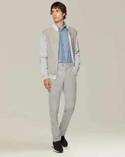 CASUAL COTTON AND CASHMERE TROUSERS