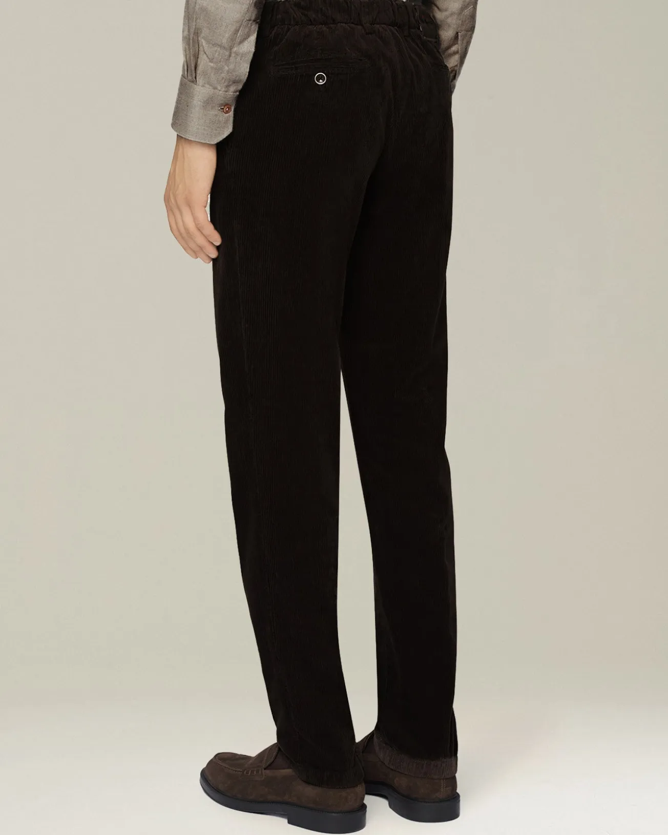 CASUAL COTTON AND CASHMERE TROUSERS