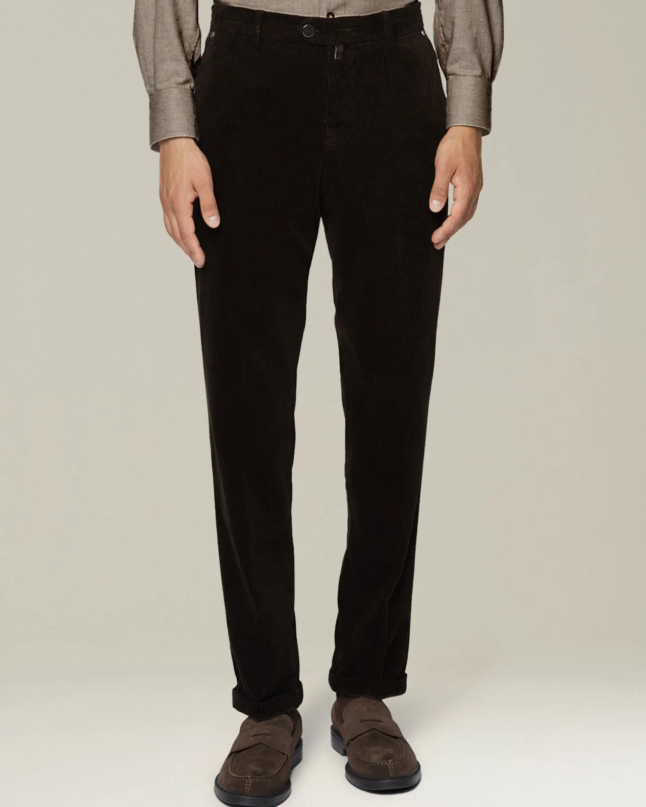 CASUAL COTTON AND CASHMERE TROUSERS