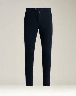 CASUAL TROUSERS IN STRETCH COTTON NAVY BLUE