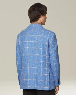 CHECKED CASHMERE BLAZER