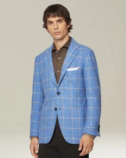 CHECKED CASHMERE BLAZER