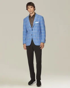 CHECKED CASHMERE BLAZER